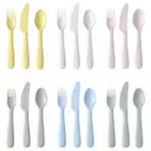 IKEA Kalas Kids Flatware 18-Piece Colorful Shatterproof Fun Feast